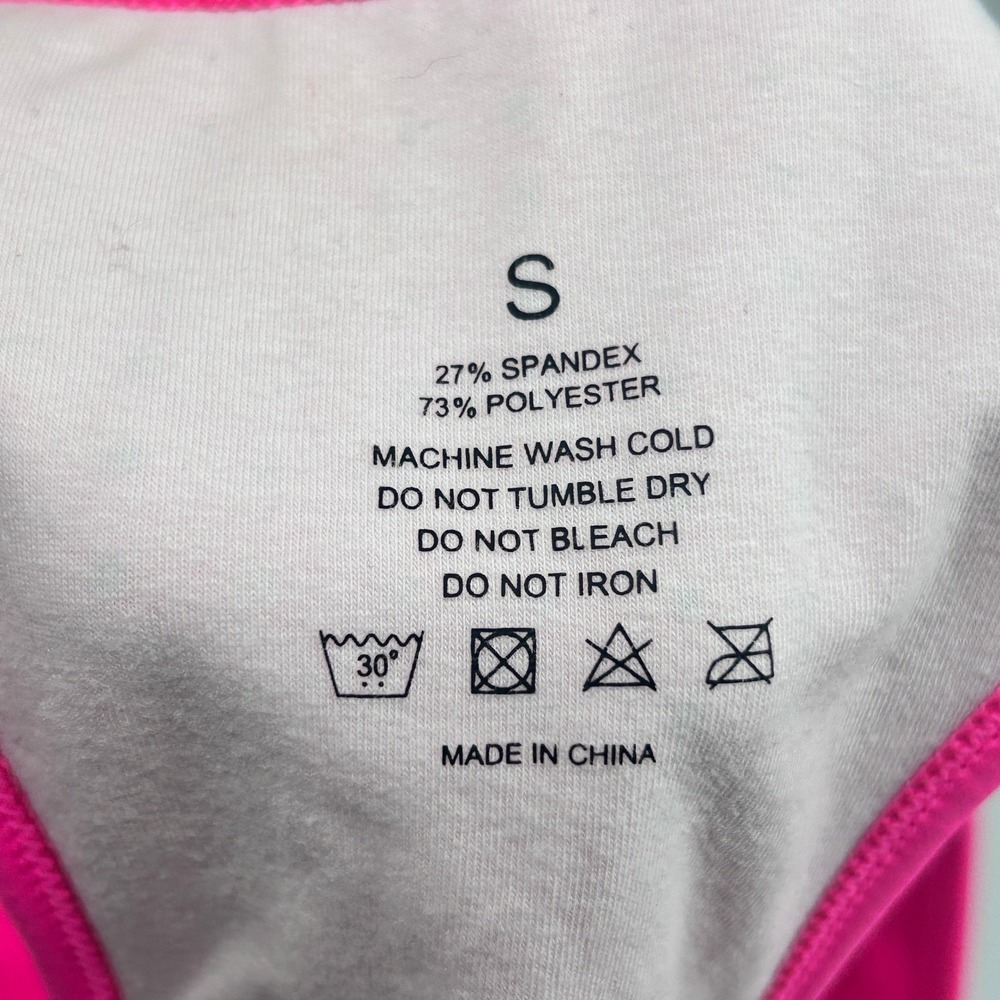 Curves n Combatboots CNC Hot Pink V4 Laser Cut Sports Bra Small Gym Athleisure - Picture 3 of 4